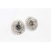 Handmade Stud earrings women's 925 sterling silver white zircon Stones A 157